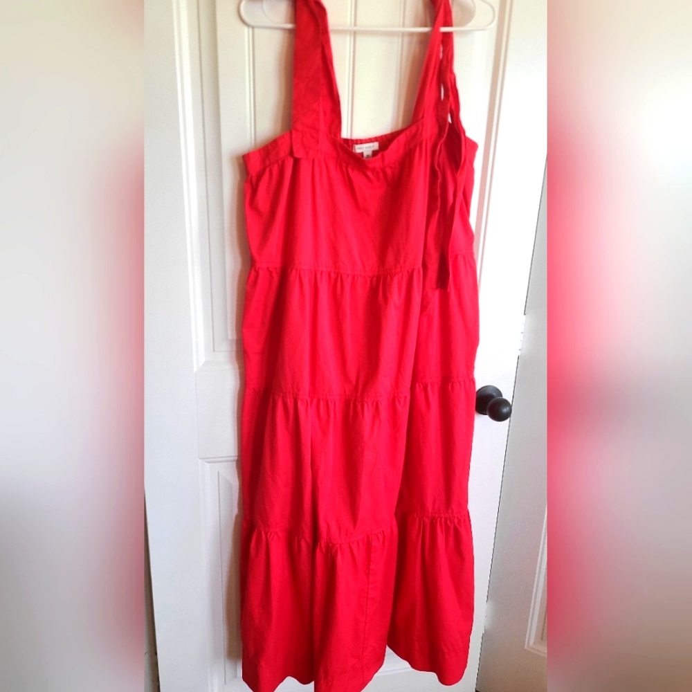 Vibrant Red Sleeveless Dress